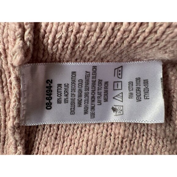 Chadwicks Pink Pearl Embellished Cardigan Sweater S 85% Cotton 15% Acrylic Made - Picture 14 of 16